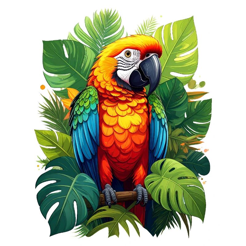Perroquet dans la jungle