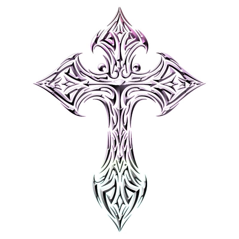 Prismatic Cross Tattooed Crest