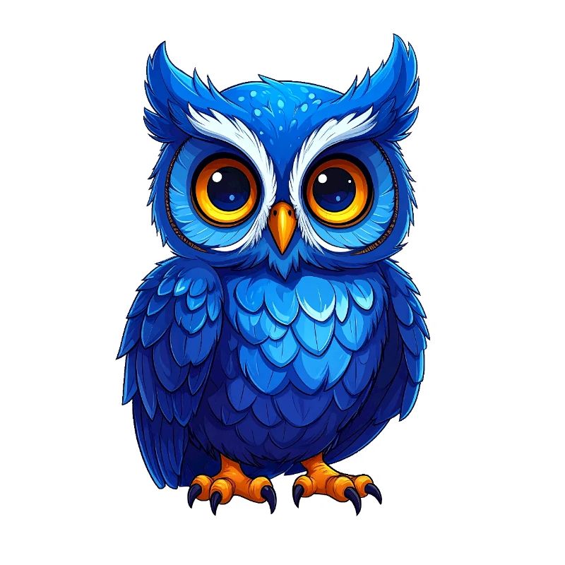 Niedliche blaue Eule