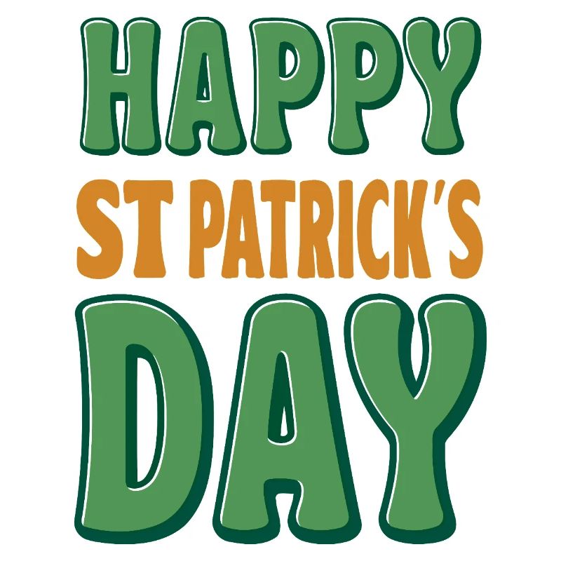 Frohen St. Patrick's Day Green Orange