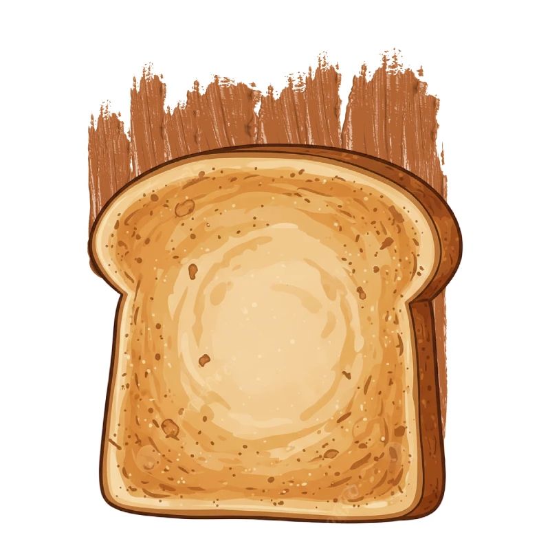 Erdnussbutter Brot Klebt