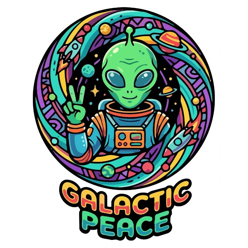 Galactic Peace Greeting Alien Peace Sign