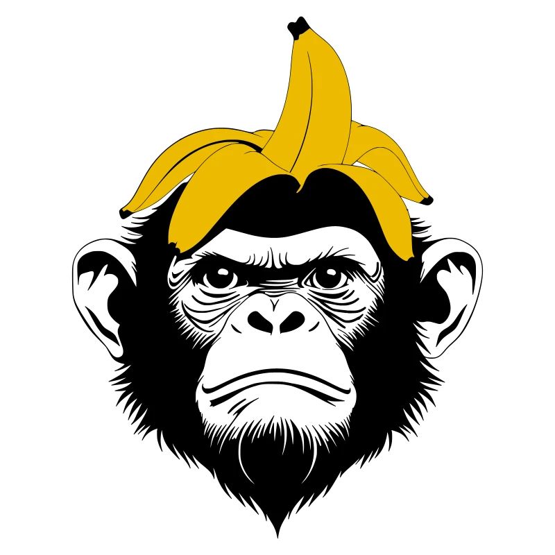 Monkey with Banana Hat – Top Banana Monkey Motif