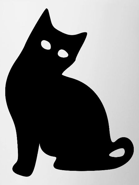 Cat Silhouette Black Gift Cat Lover