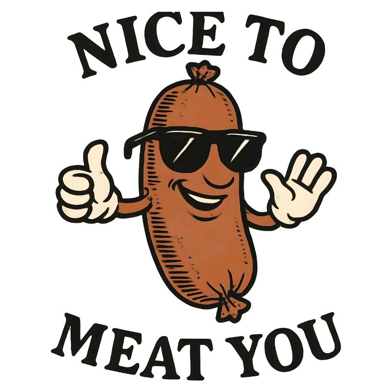 Gentil de te dévorer une saucisse de dessin animé