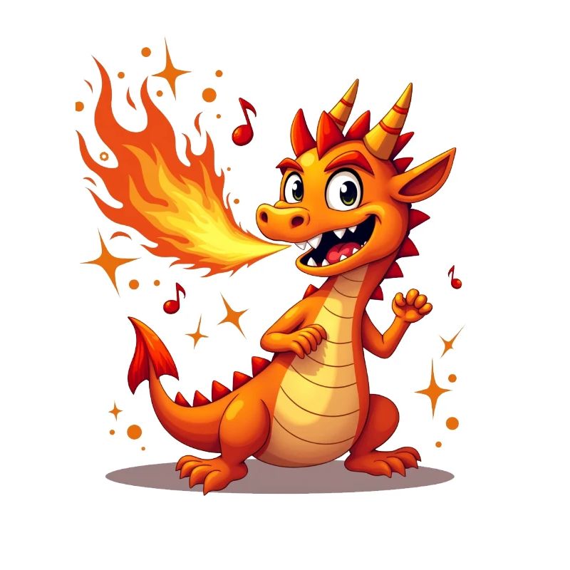 Flammenmelodie Drachenfigur