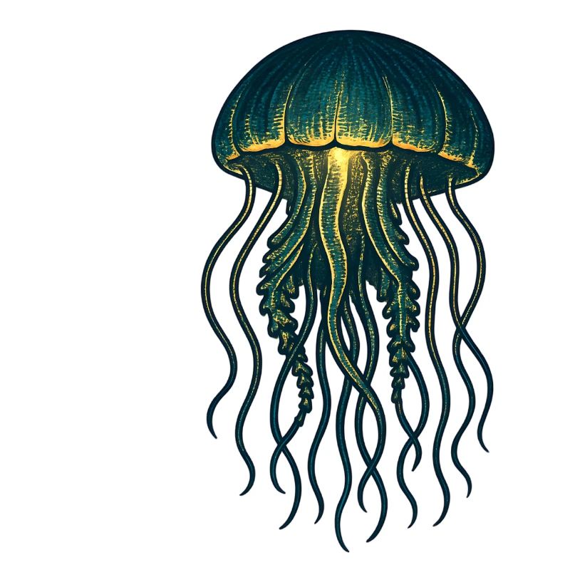 Glowing Jellyfish Neon Dream