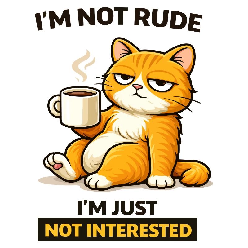 Grouchy Cat Coffee Attitude