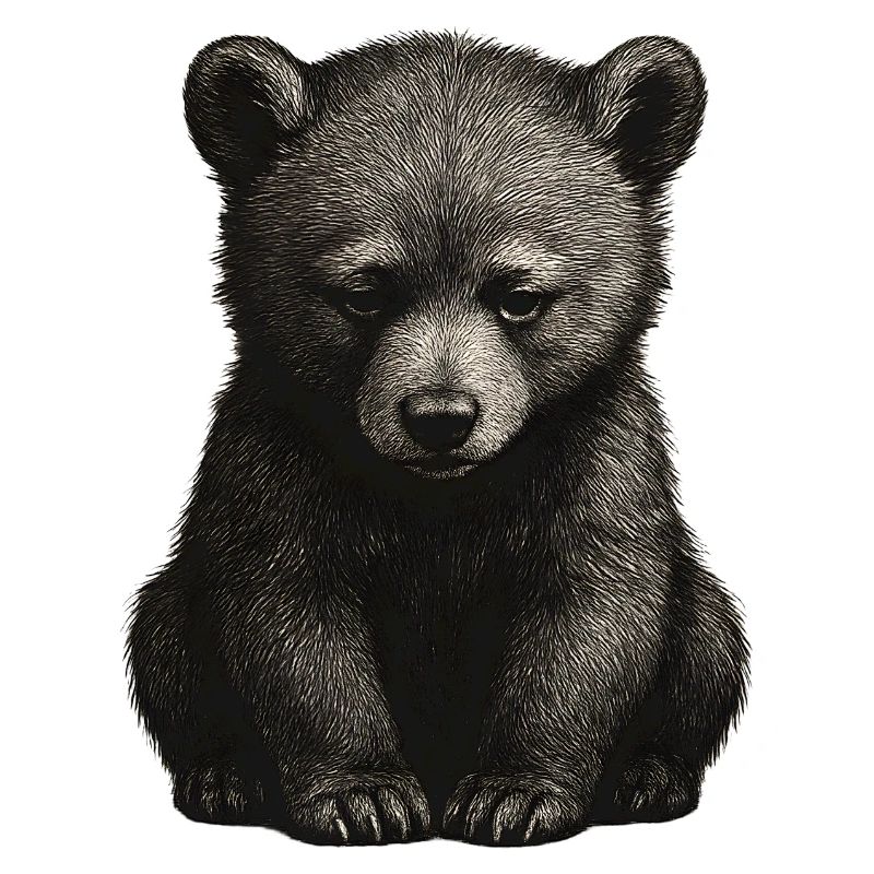 Black and White Bear Cub