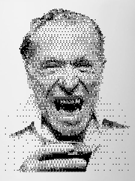 Charles Bukowski raster portrait