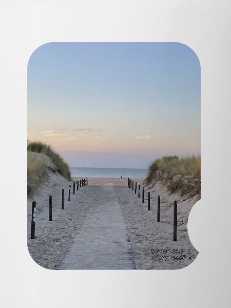 Dune path by the sea sunset