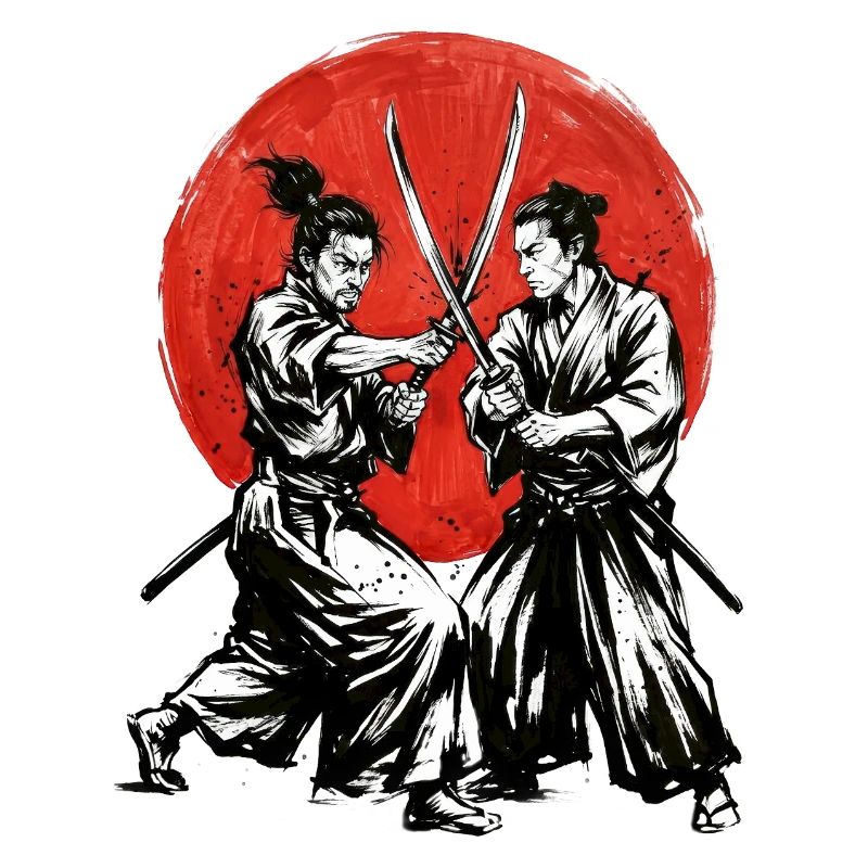 Duels de samouraïs au cercle rouge