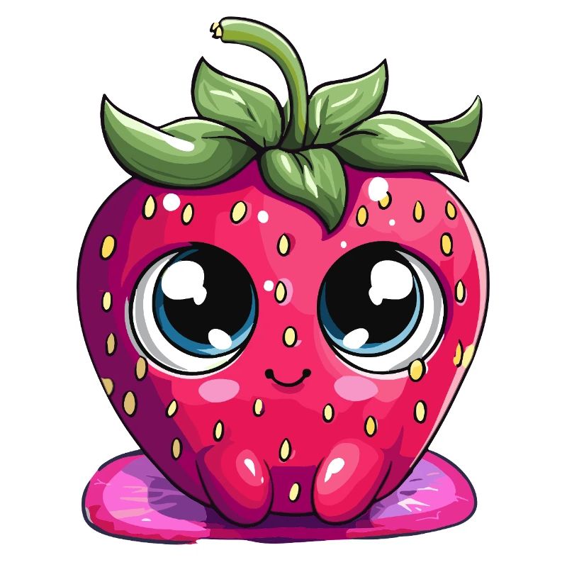 Kawaii Strawberry Face Face Face