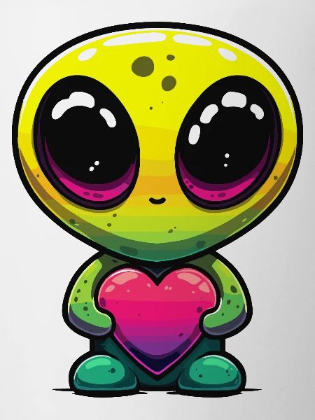 Kawaii Rainbow Heart Friend