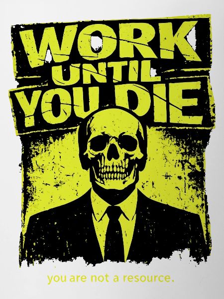 Work Till Death Skull