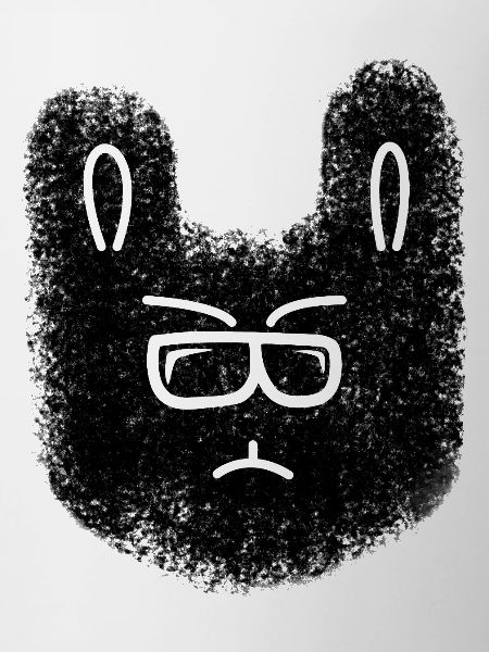 Lapin nerd avec des lunettes