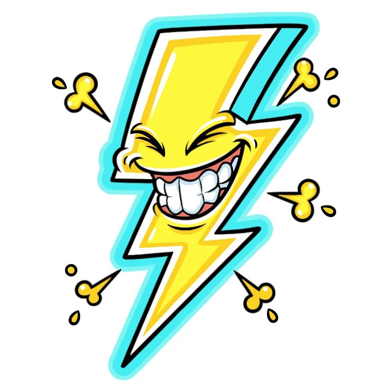Laughing Lightning Cartoon