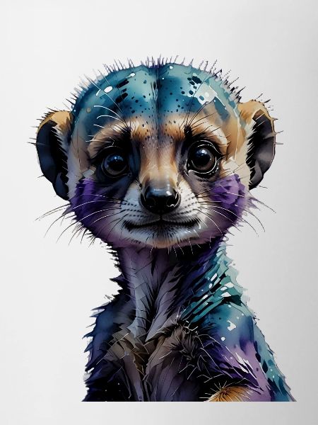 Buntes Erdmännchen Wasserfarben-Illustration
