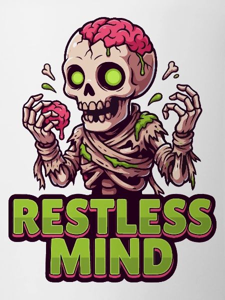 Restless Mind Skeleton Psychology Skull Macabre