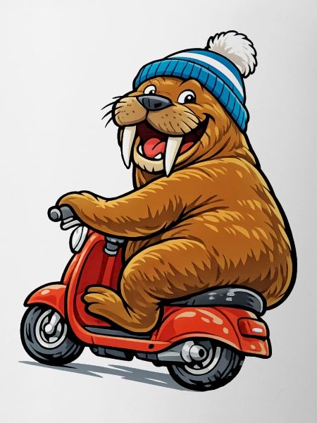 Morse sur le scooter