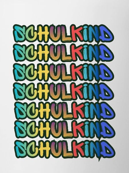 Schulkind Graffiti Farbverlauf