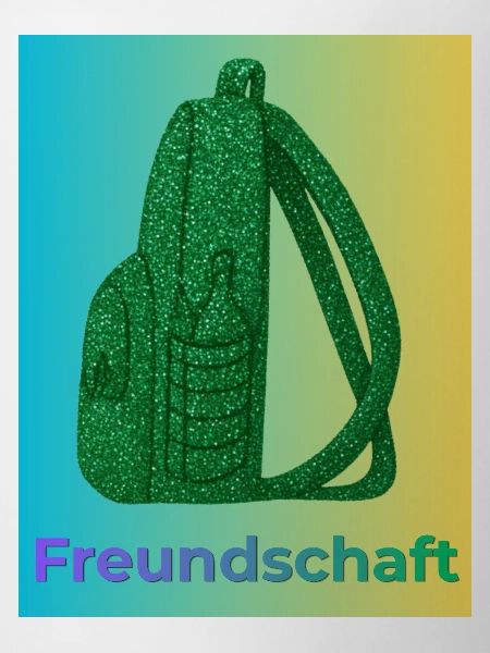 Freundschaft Glitzer Rucksack grün