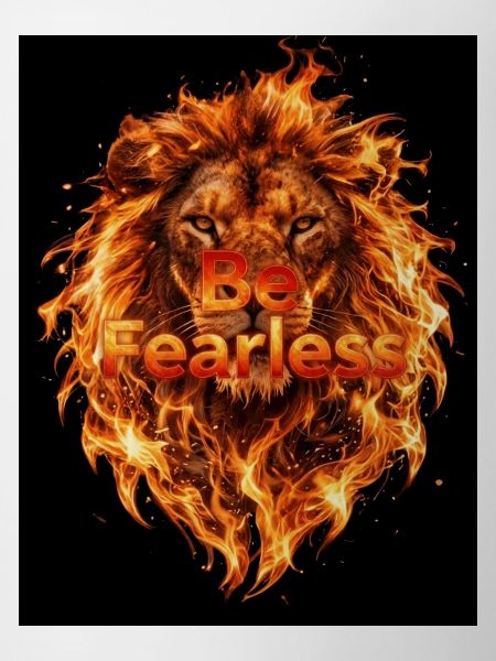 Be Fearless Fire Lion
