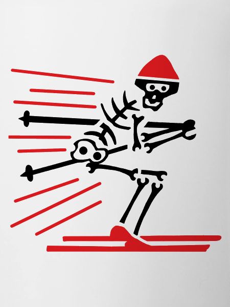 Skeleton skier two-tone
