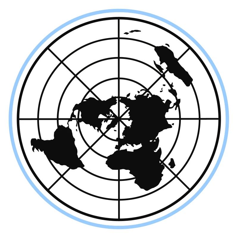 Flat Earth | Flat Earth Map | Colors changeable