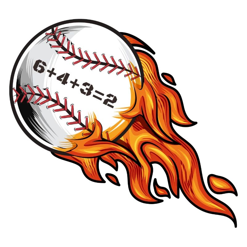 Baseball 6432 Double Jeu 6+4+3=2 Softball Math
