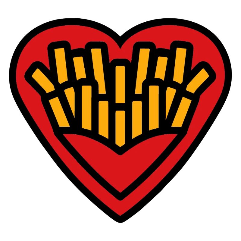 Coeur Frites Pop Art