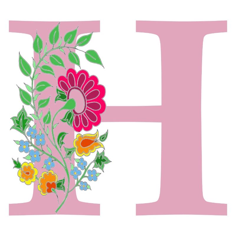 fleur 12 rouge avec h