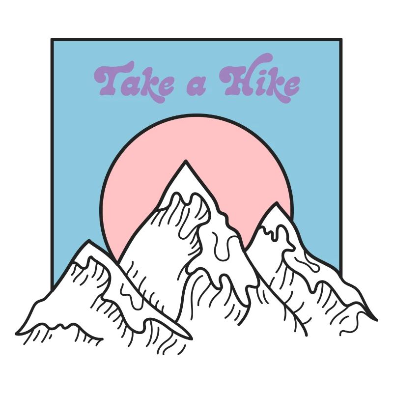Take A Hike - Retro Vintage Mountains Hiking Gift