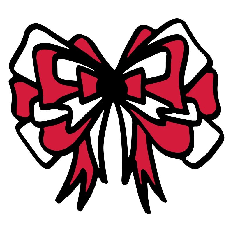 Bow red & white / red & white bow - colorful