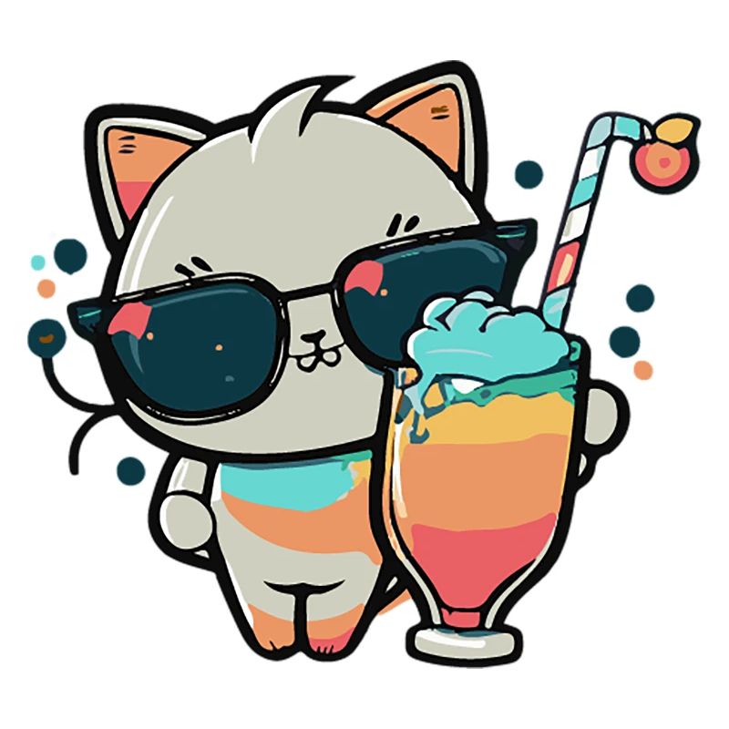 Die coolste Katze am Strand