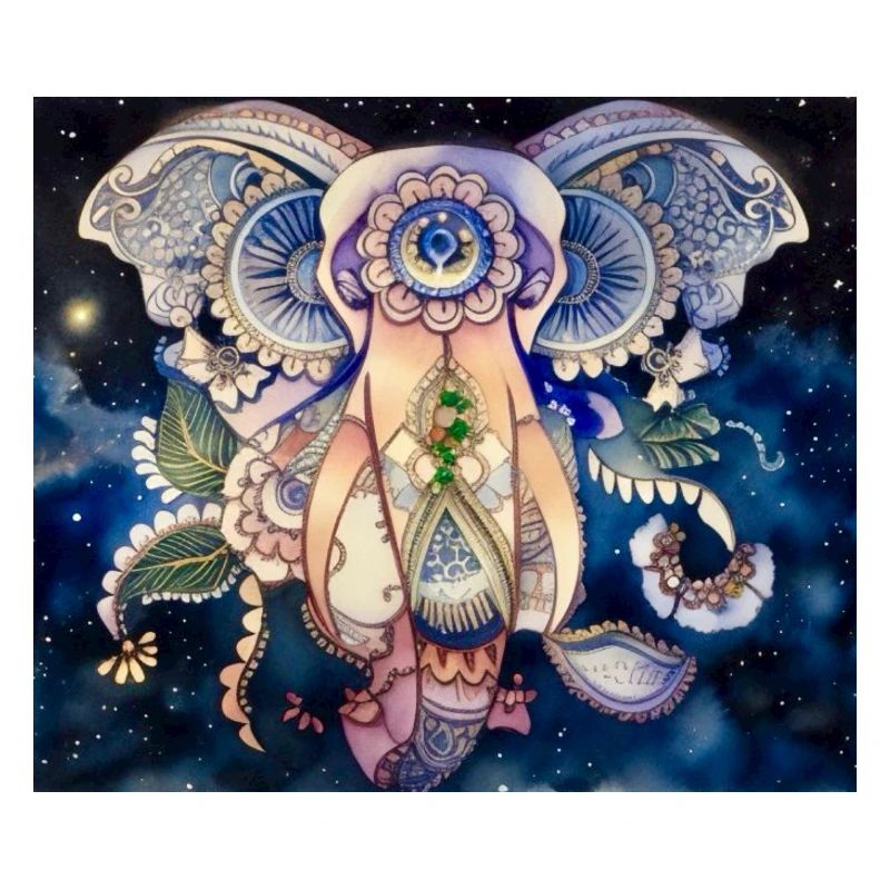 Mandala Éléphant / par Anima Art par Silvia,