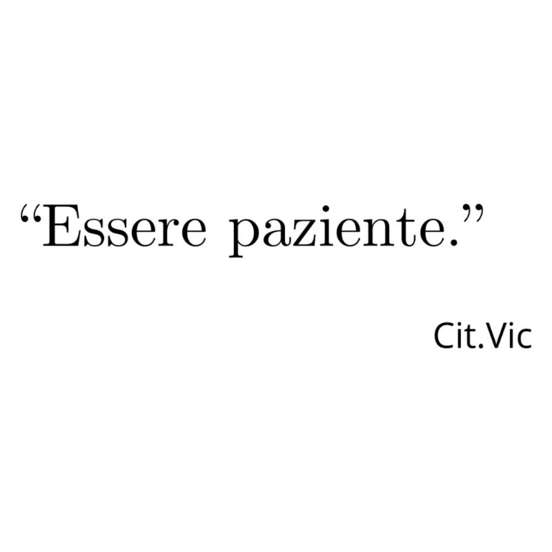 Be patient