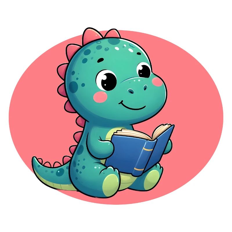 Dino liest Buch