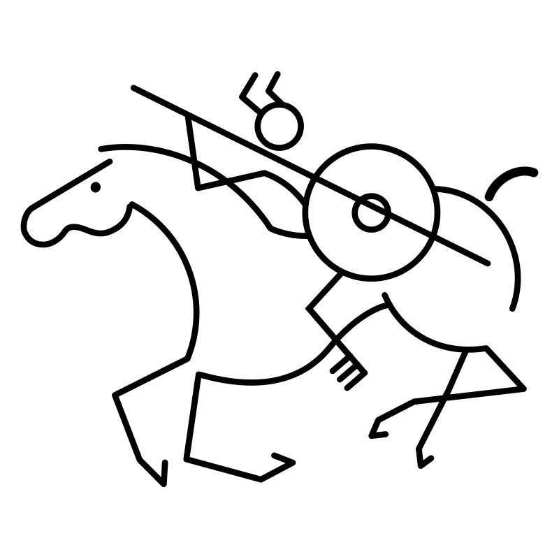 Cavalier fuyant