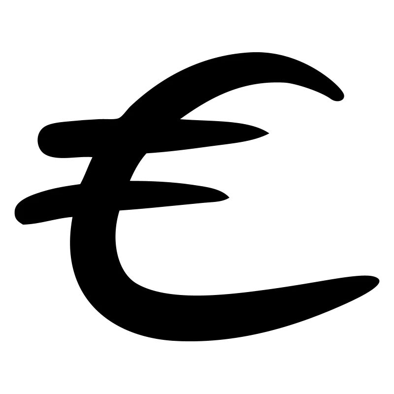 Signe de l’euro / symbole de l’euro €. Dessin de griffonnage.
