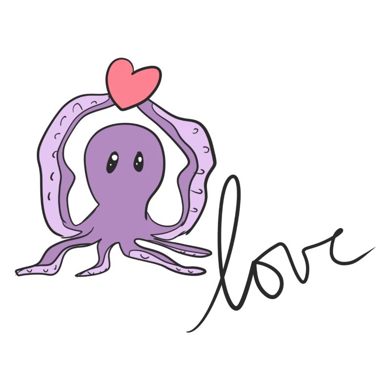 Oktopus Liebe Tier Herz Ökosystem