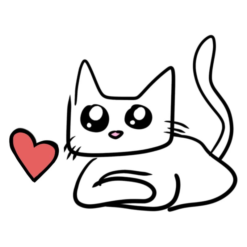 Katze Herz Symbol Süß