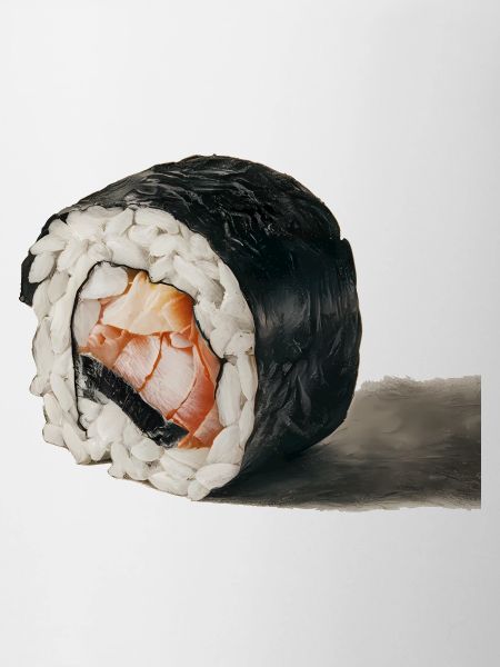 Charcoal Drawing Of Sushi