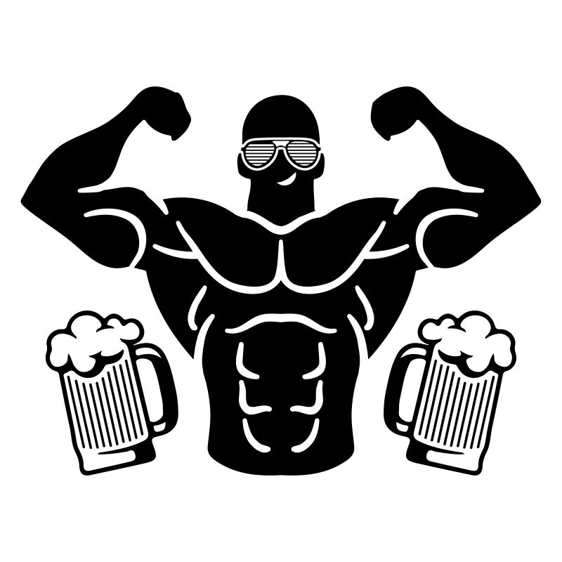 muscles beer cool