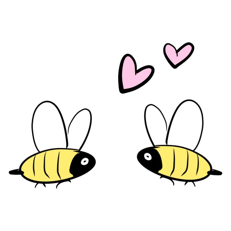 Les abeilles aiment les animaux de l’écosystème Couples d’abeilles