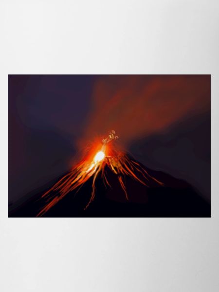 Intense Volcanic Eruption Fire Horse