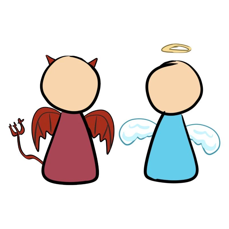 angel devil man wings protect