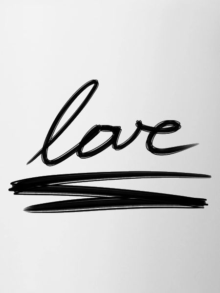 Love text stroke Valentine's Day