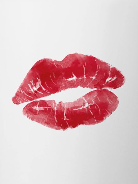 Lipstick kiss mouth