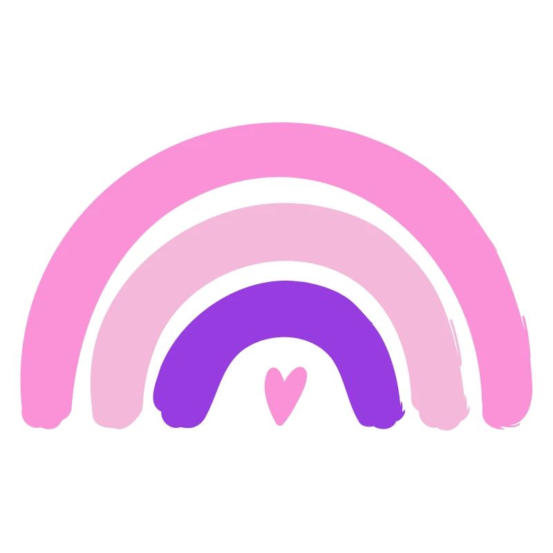 arc-en-ciel minimaliste avec cœur